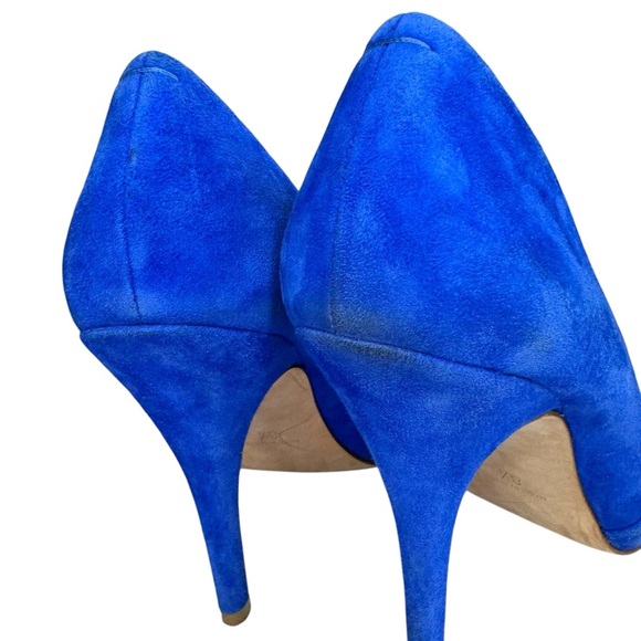Madewell Mira Blue Suede Pointed Toe Pumps Heels Size 8.5 - Picture 10 of 10